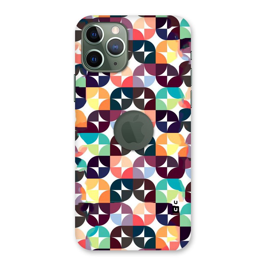 Multicolor Arc Back Case for iPhone 11 Pro Logo  Cut