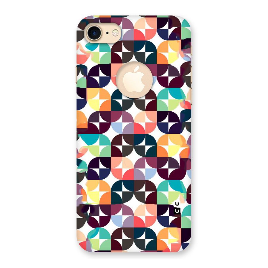 Multicolor Arc Back Case for iPhone 7 Logo Cut