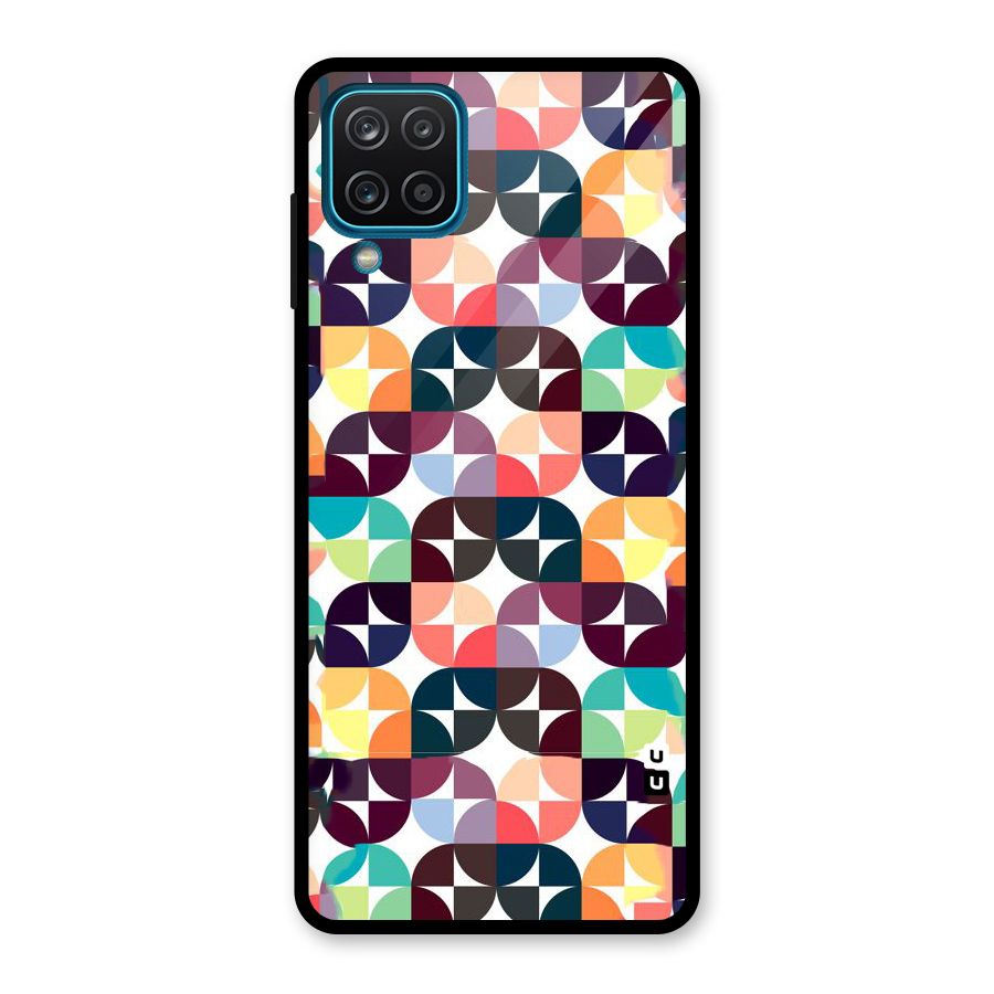 Multicolor Arc Glass Back Case for Galaxy A12
