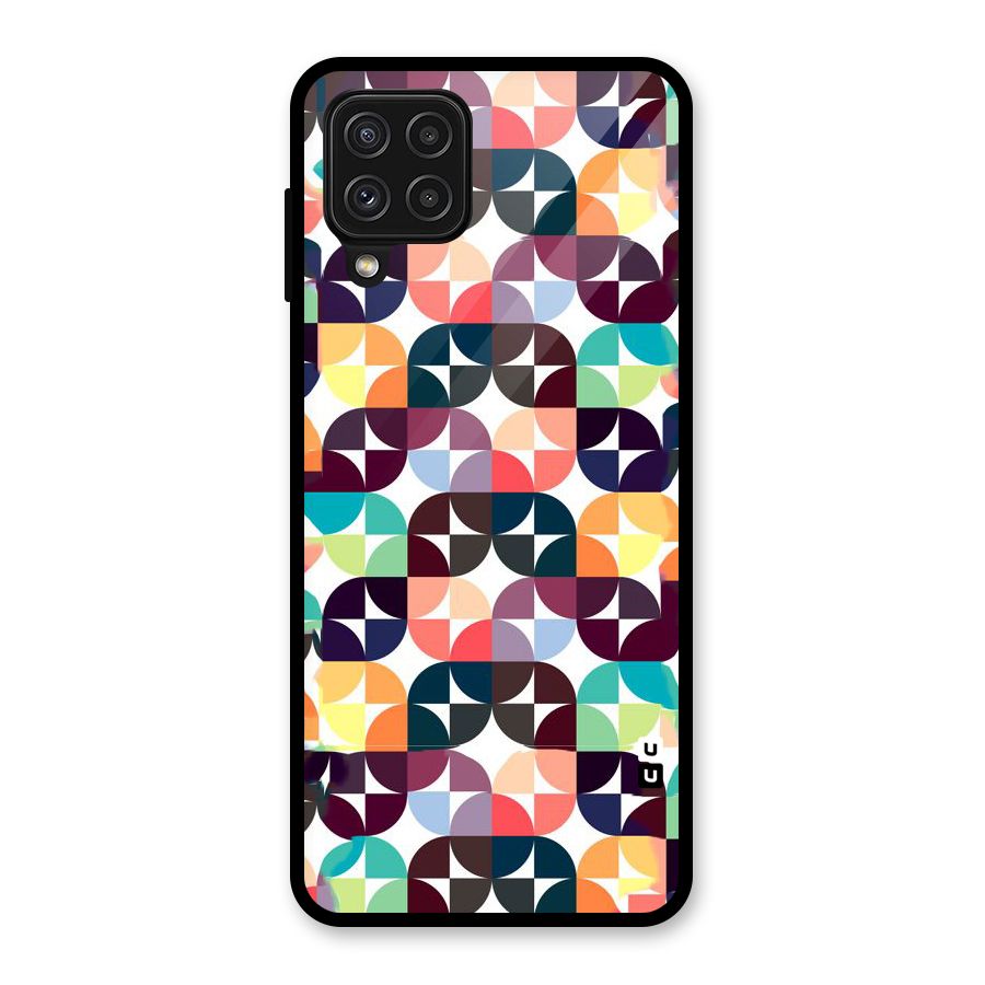Multicolor Arc Glass Back Case for Galaxy A22 4G