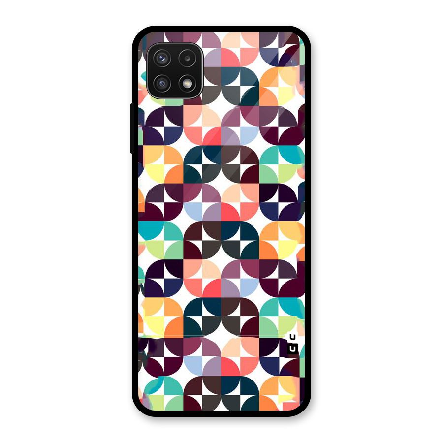 Multicolor Arc Glass Back Case for Galaxy A22 5G