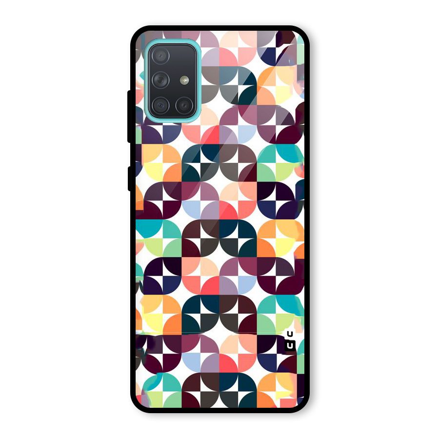 Multicolor Arc Glass Back Case for Galaxy A71