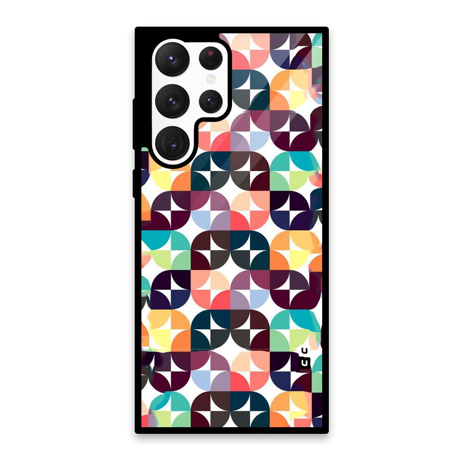 Multicolor Arc Glass Back Case for Galaxy S22 Ultra 5G