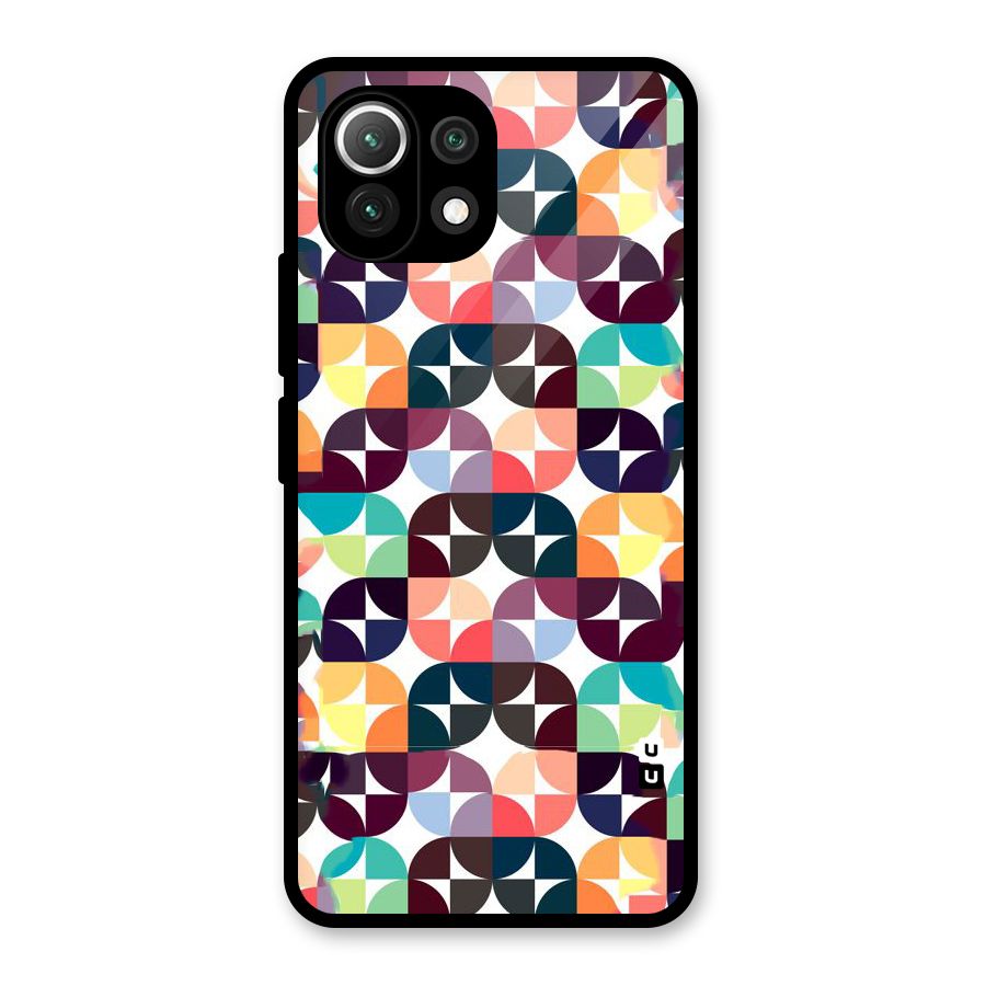Multicolor Arc Glass Back Case for Mi 11 Lite NE 5G