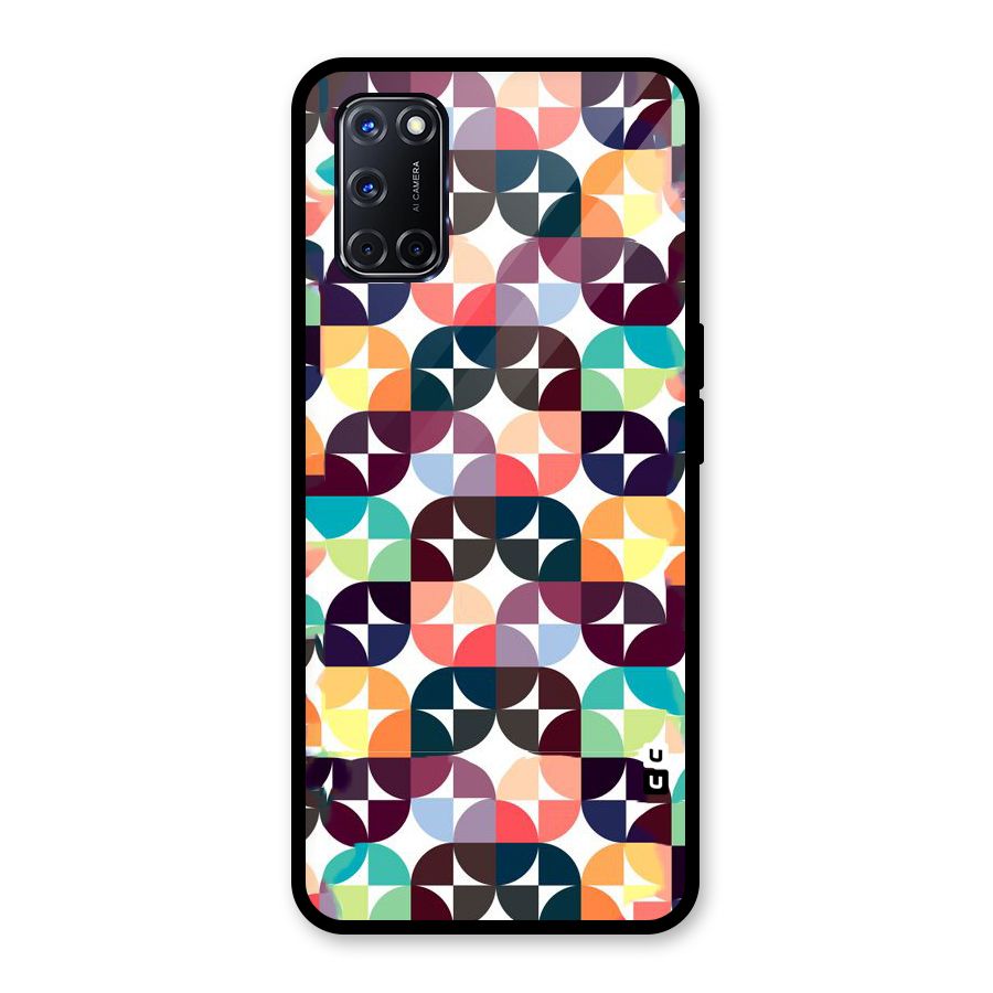 Multicolor Arc Glass Back Case for Oppo A52