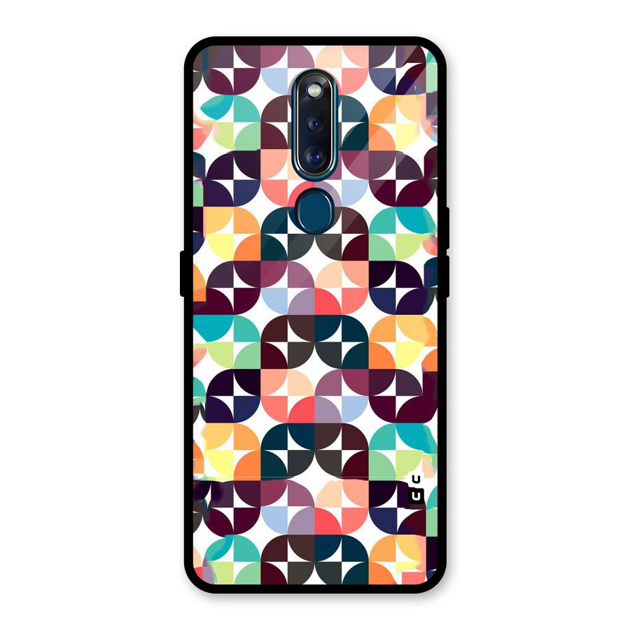 Multicolor Arc Glass Back Case for Oppo F11 Pro
