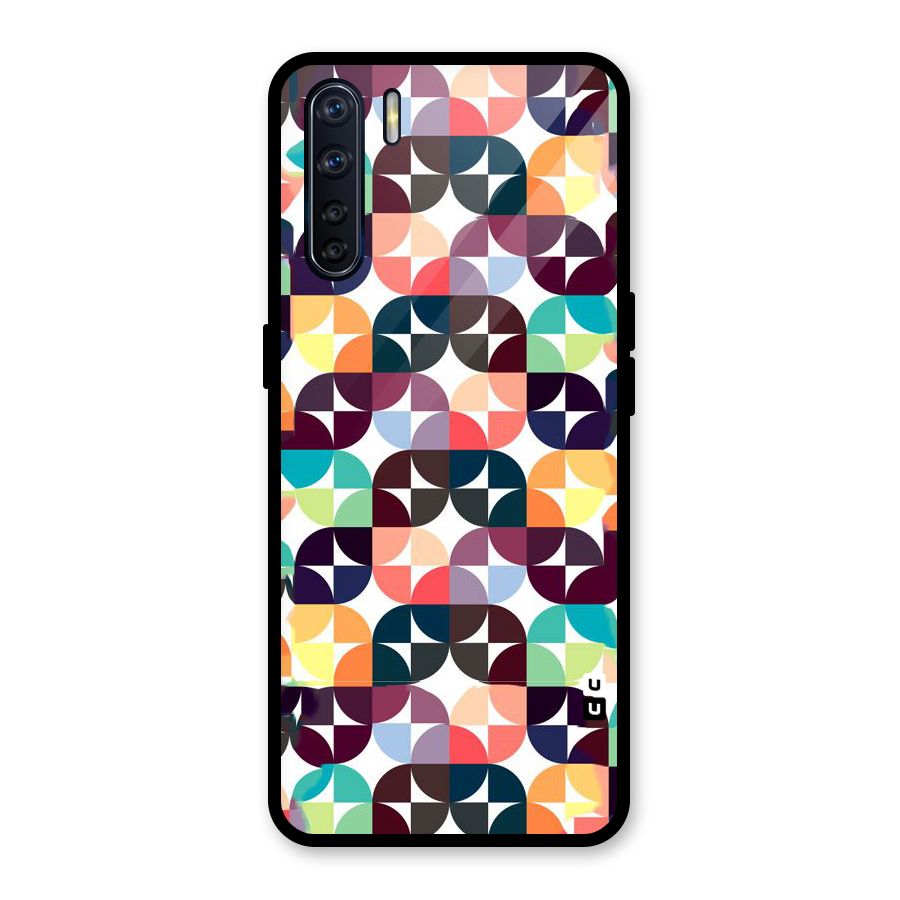 Multicolor Arc Glass Back Case for Oppo F15