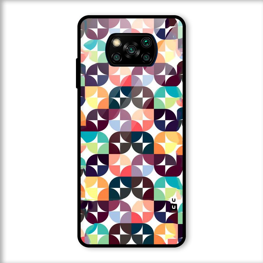 Multicolor Arc Glass Back Case for Poco X3