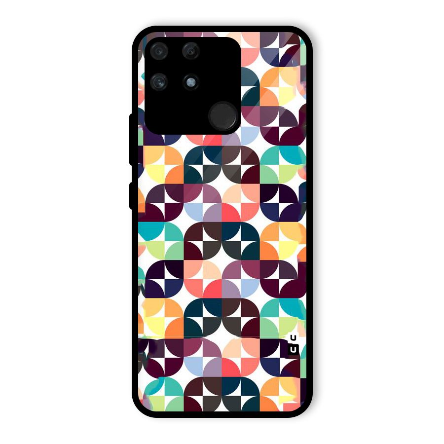 Multicolor Arc Glass Back Case for Realme Narzo 50A