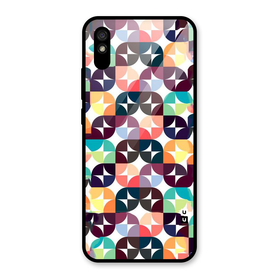 Multicolor Arc Glass Back Case for Redmi 9A