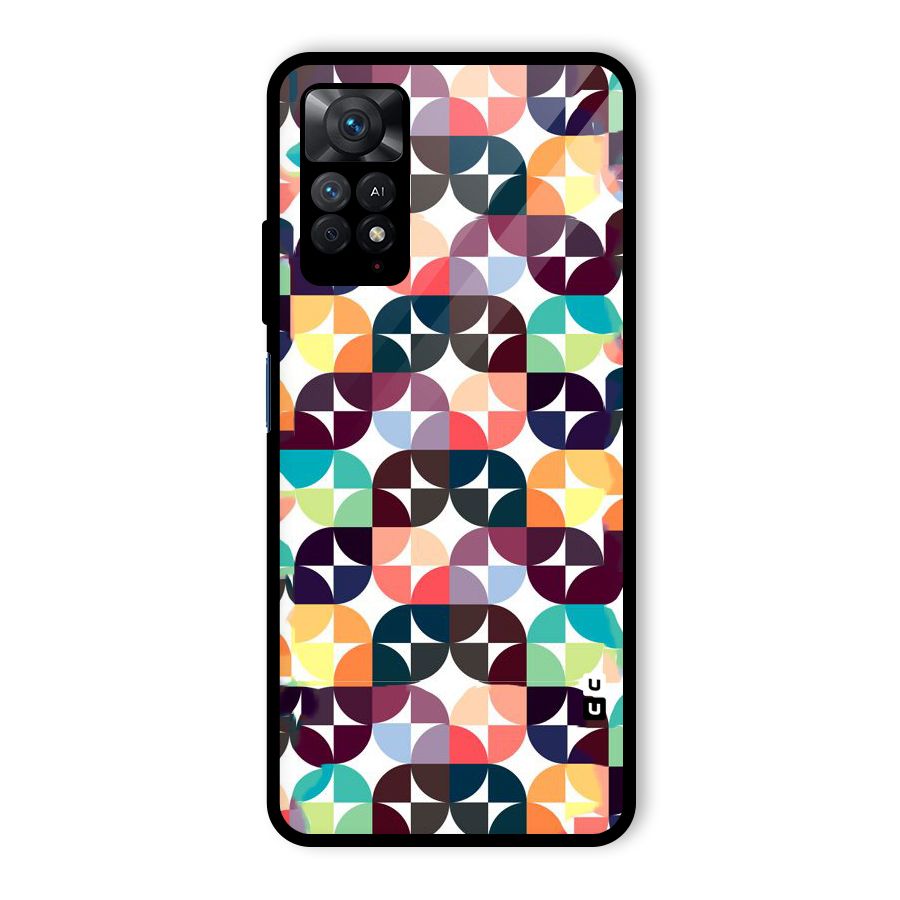 Multicolor Arc Glass Back Case for Redmi Note 11 Pro