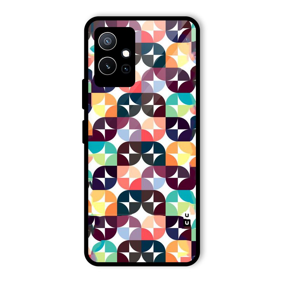 Multicolor Arc Glass Back Case for Vivo T1 5G