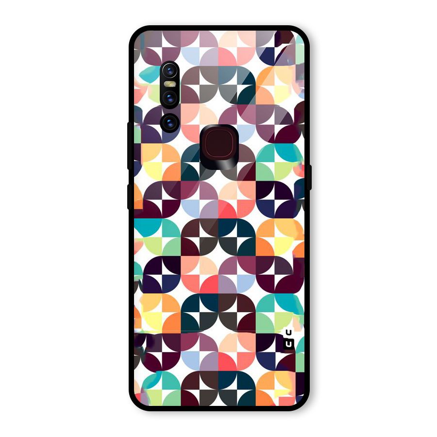 Multicolor Arc Glass Back Case for Vivo V15