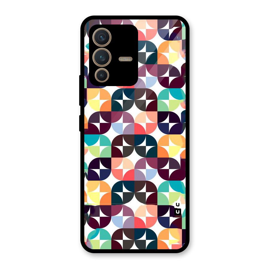 Multicolor Arc Glass Back Case for Vivo V23 5G