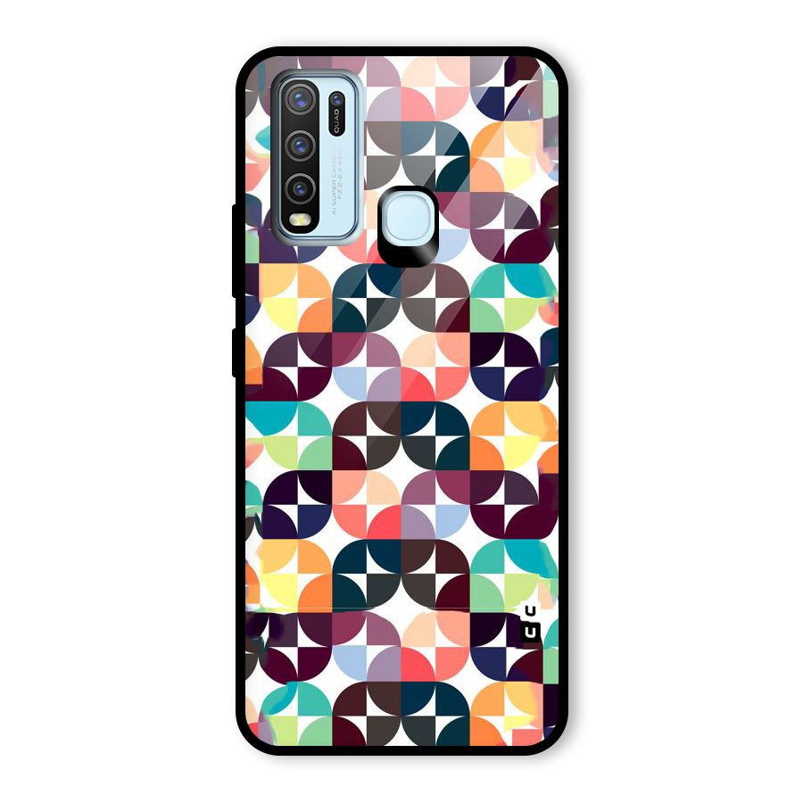 Multicolor Arc Glass Back Case for Vivo Y50