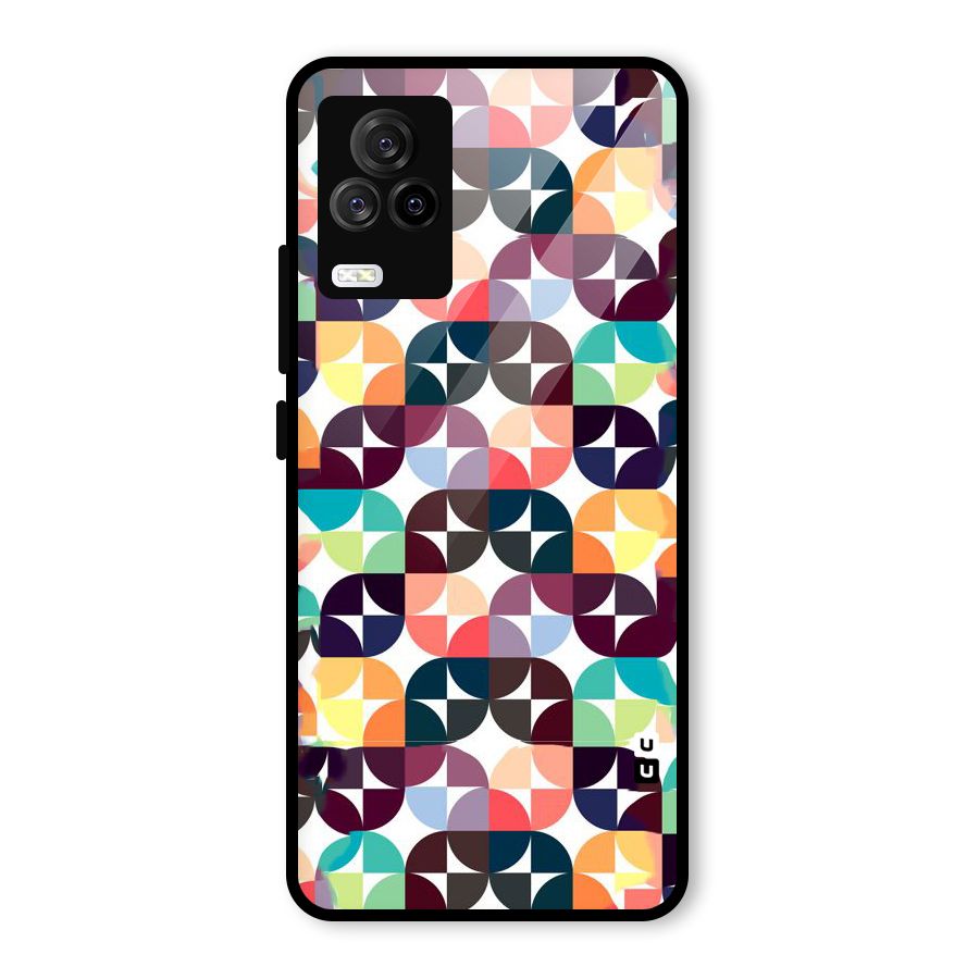 Multicolor Arc Glass Back Case for Vivo iQOO 7 Legend 5G