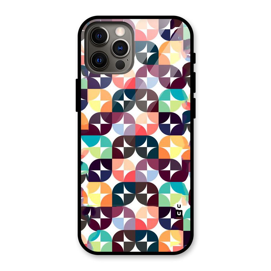 Multicolor Arc Glass Back Case for iPhone 12 Pro
