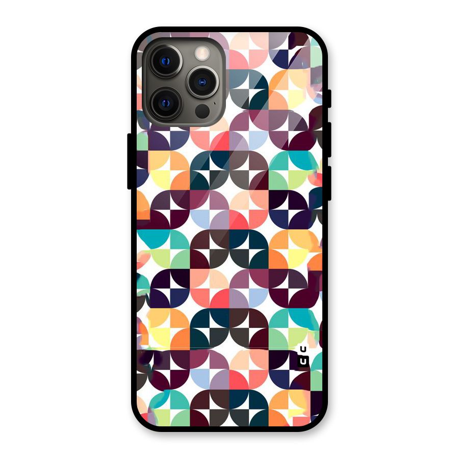 Multicolor Arc Glass Back Case for iPhone 12 Pro Max