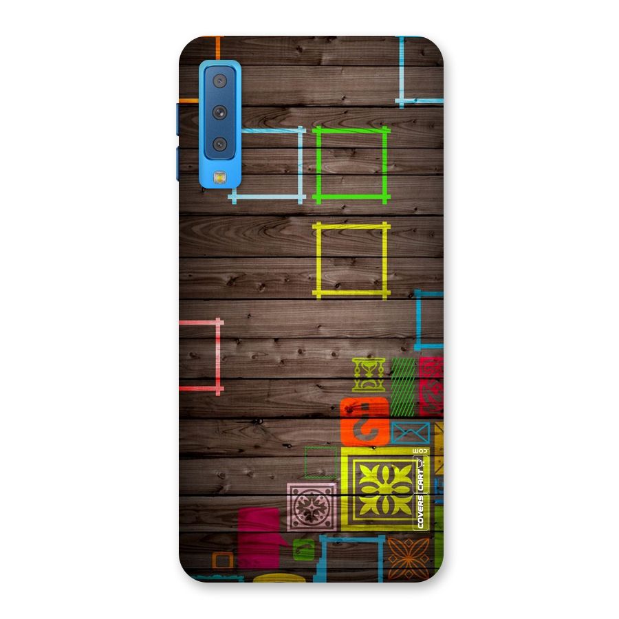 Multicolor Frame Design Back Case for Galaxy A7 (2018)