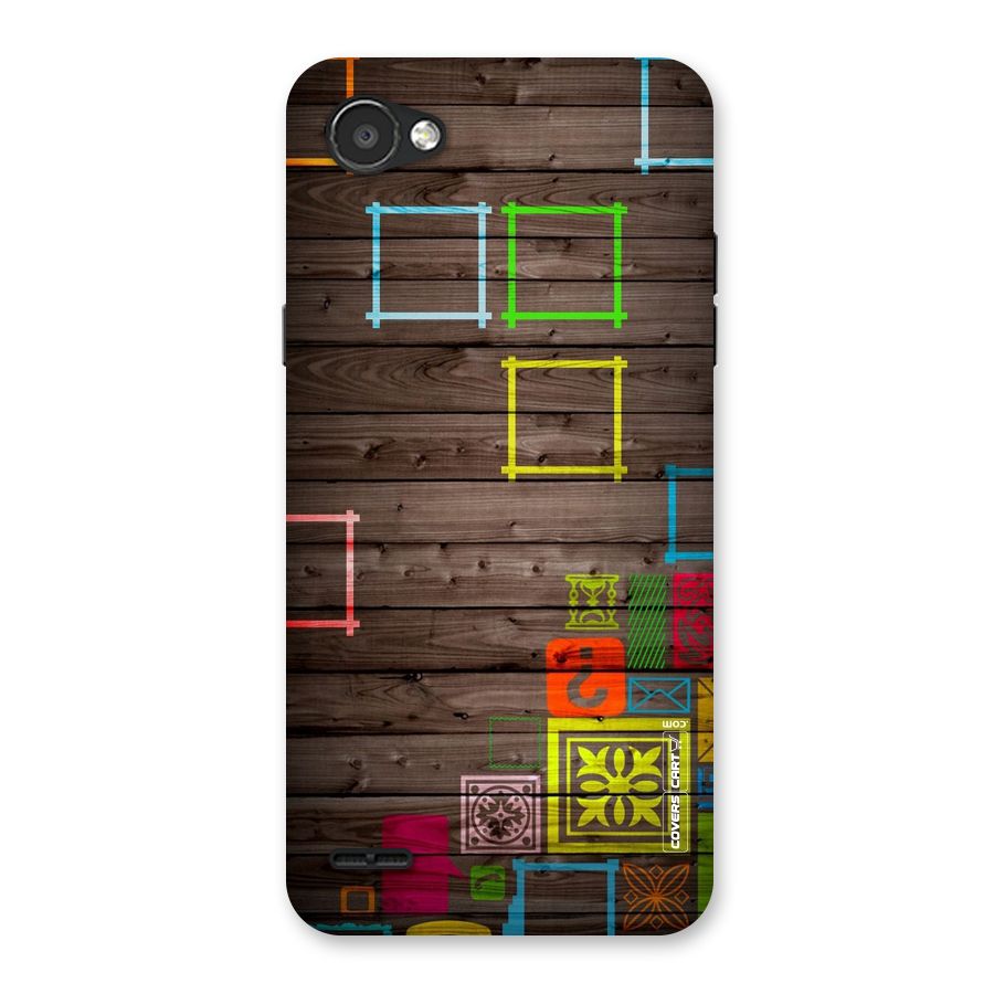 Multicolor Frame Design Back Case for LG Q6