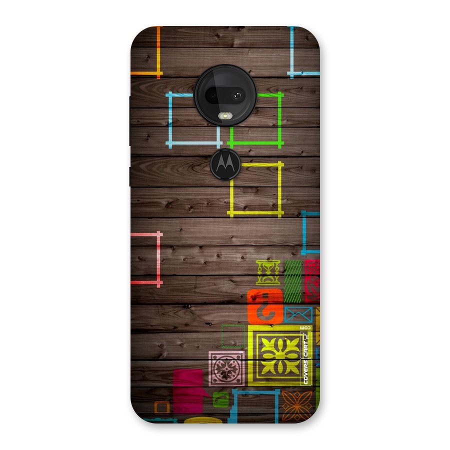 Multicolor Frame Design Back Case for Moto G7