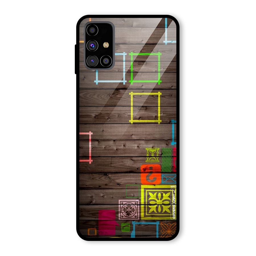 Multicolor Frame Design Glass Back Case for Galaxy M31s