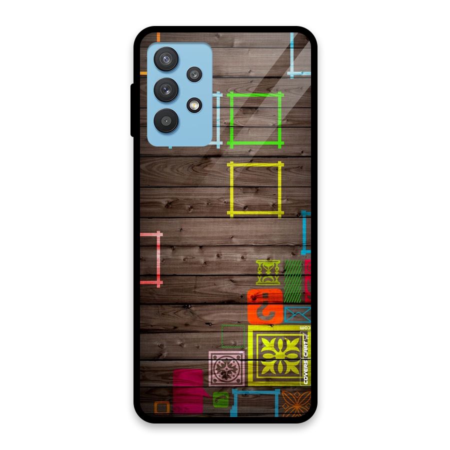 Multicolor Frame Design Glass Back Case for Galaxy M32 5G