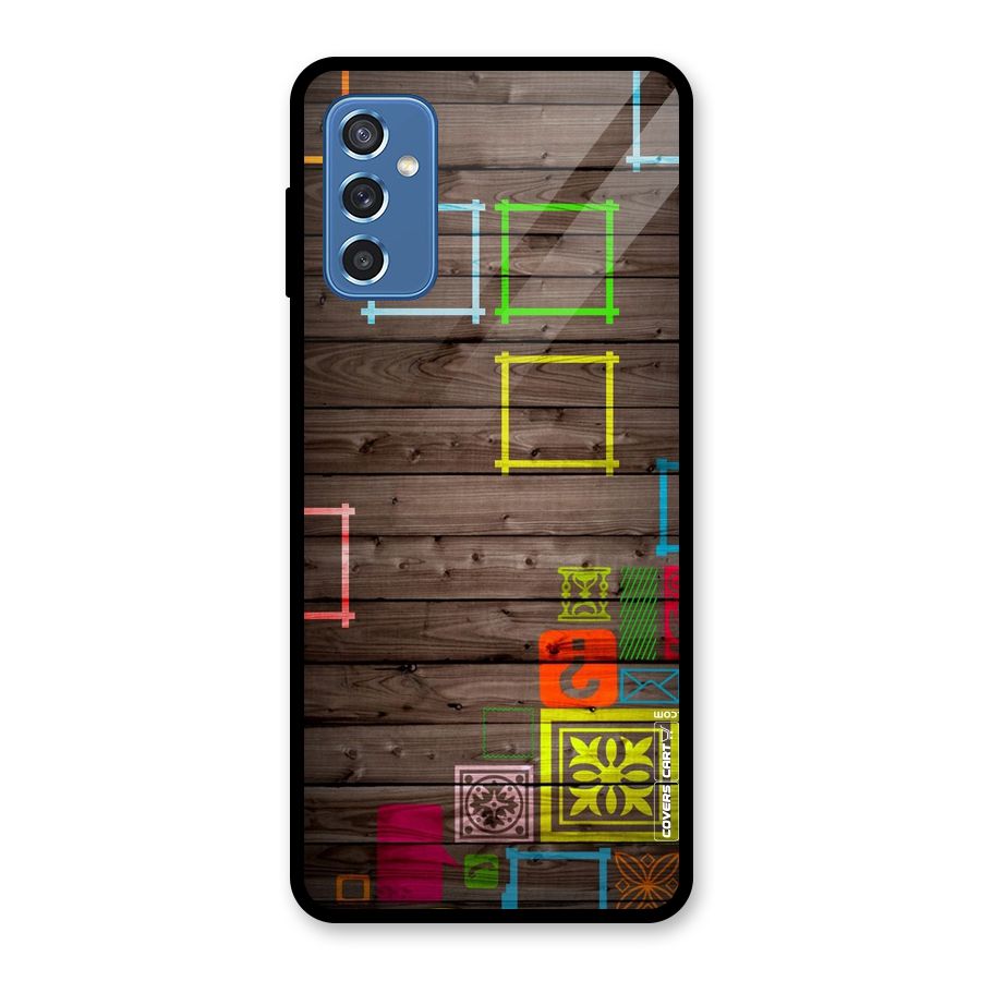Multicolor Frame Design Glass Back Case for Galaxy M52 5G