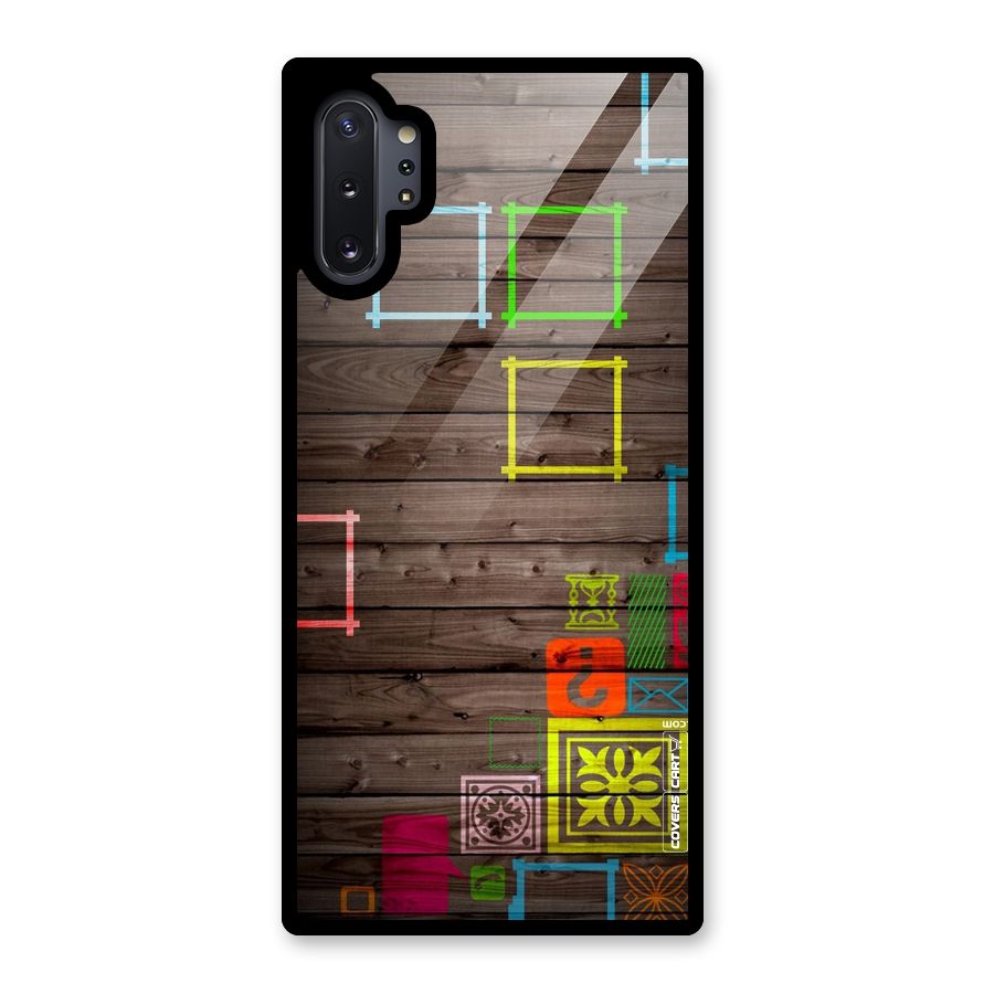 Multicolor Frame Design Glass Back Case for Galaxy Note 10 Plus