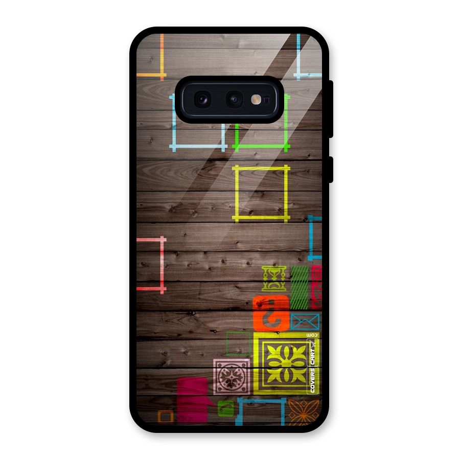 Multicolor Frame Design Glass Back Case for Galaxy S10e