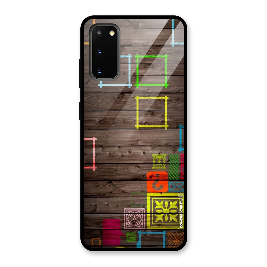 Multicolor Frame Design Glass Back Case for Galaxy S20