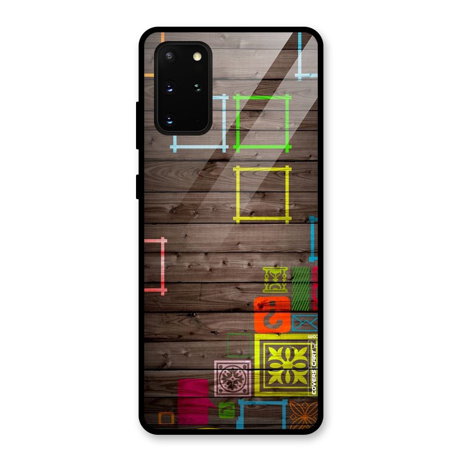 Multicolor Frame Design Glass Back Case for Galaxy S20 Plus