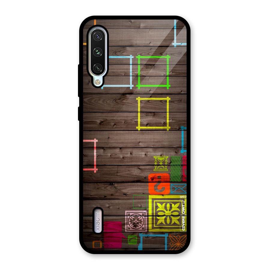 Multicolor Frame Design Glass Back Case for Mi A3