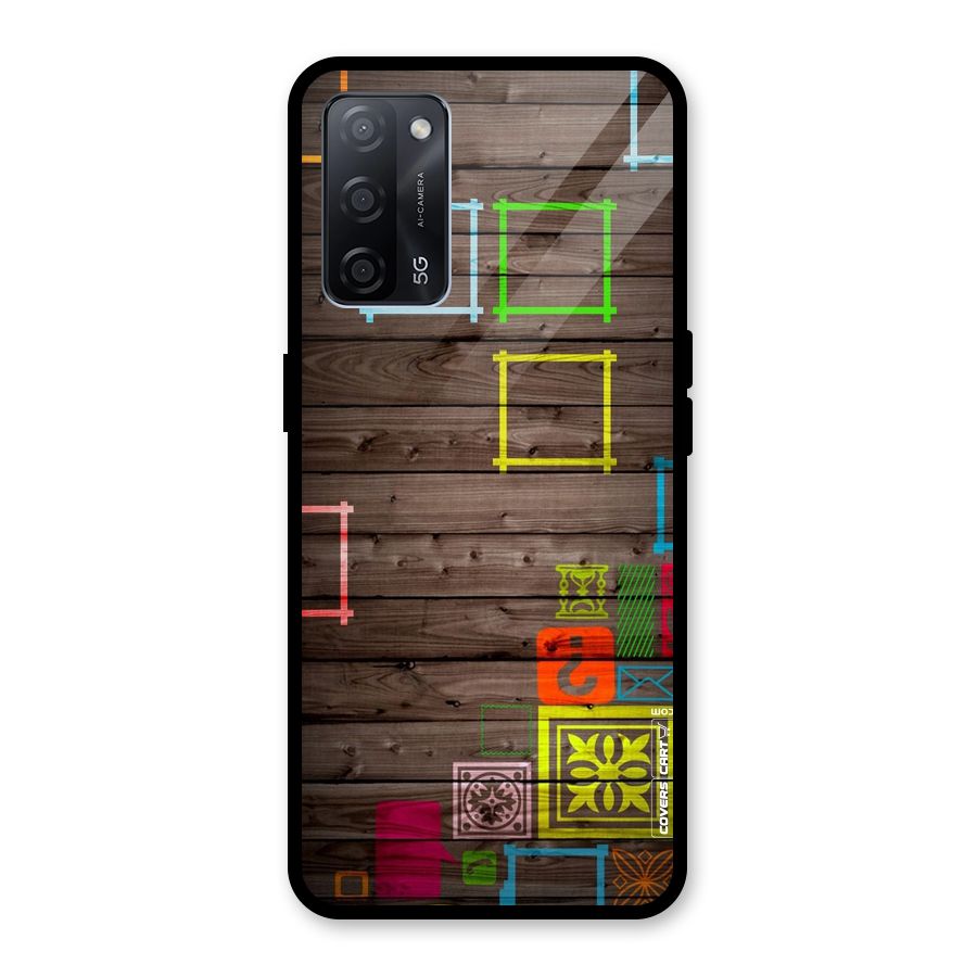 Multicolor Frame Design Glass Back Case for Oppo A53s 5G