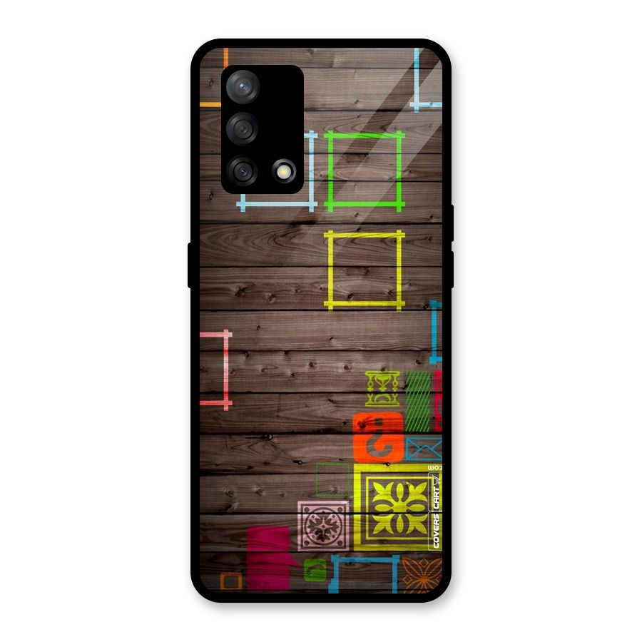 Multicolor Frame Design Glass Back Case for Oppo F19