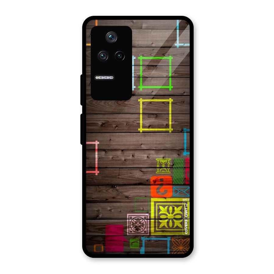Multicolor Frame Design Glass Back Case for Poco F4 5G