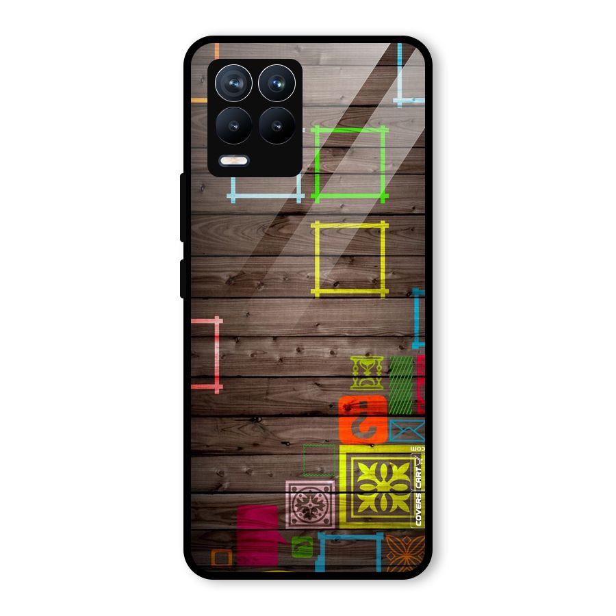 Multicolor Frame Design Glass Back Case for Realme 8 Pro