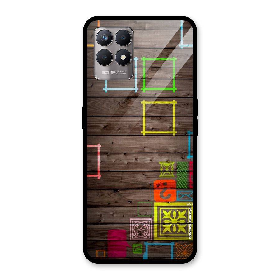 Multicolor Frame Design Glass Back Case for Realme 8i