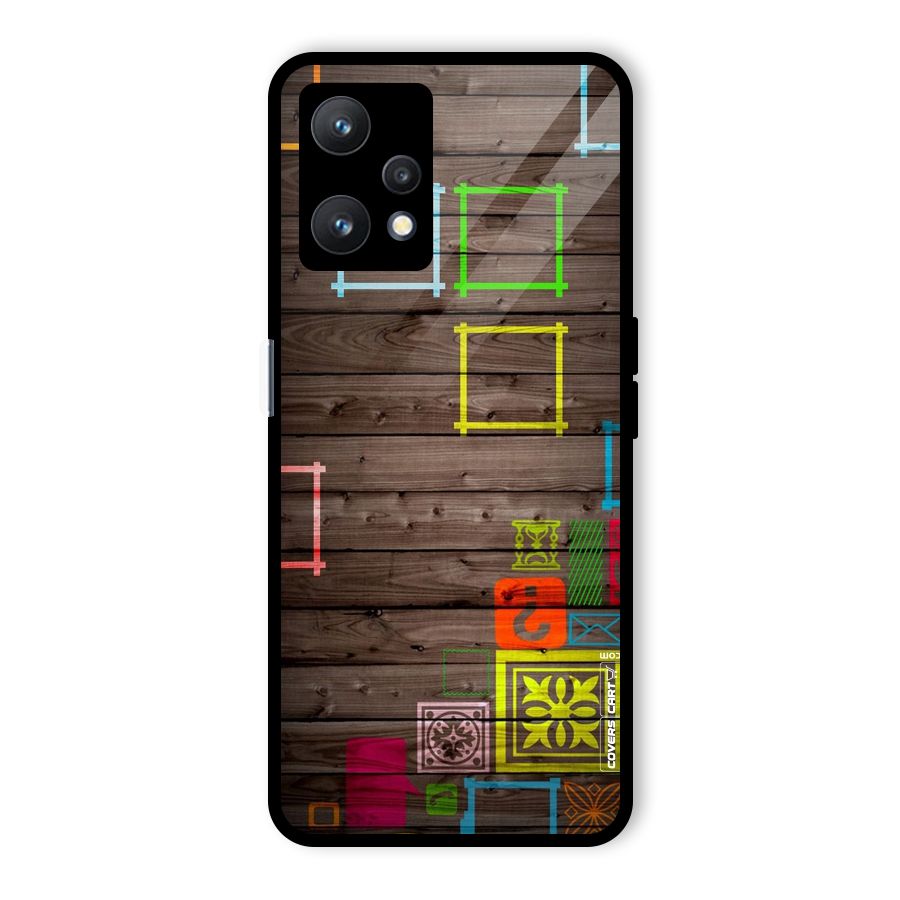 Multicolor Frame Design Glass Back Case for Realme 9 Pro 5G