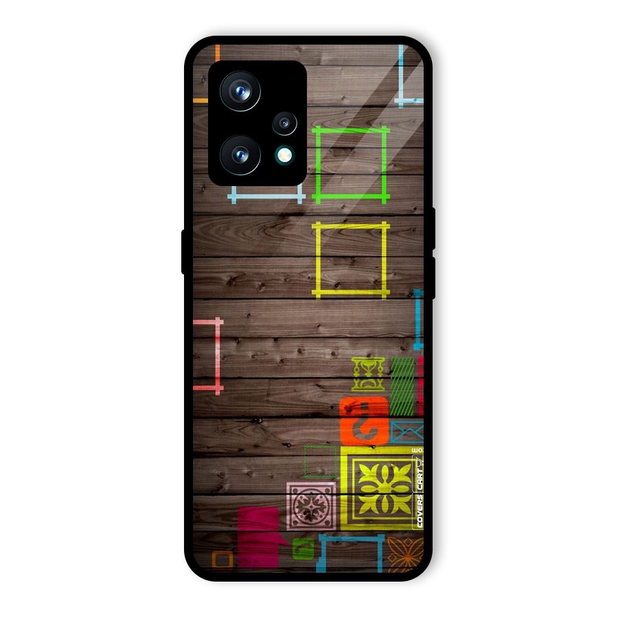 Multicolor Frame Design Glass Back Case for Realme 9 Pro Plus 5G