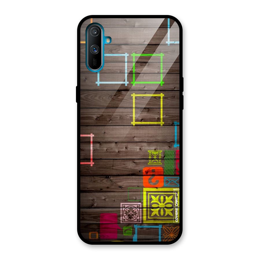 Multicolor Frame Design Glass Back Case for Realme C3