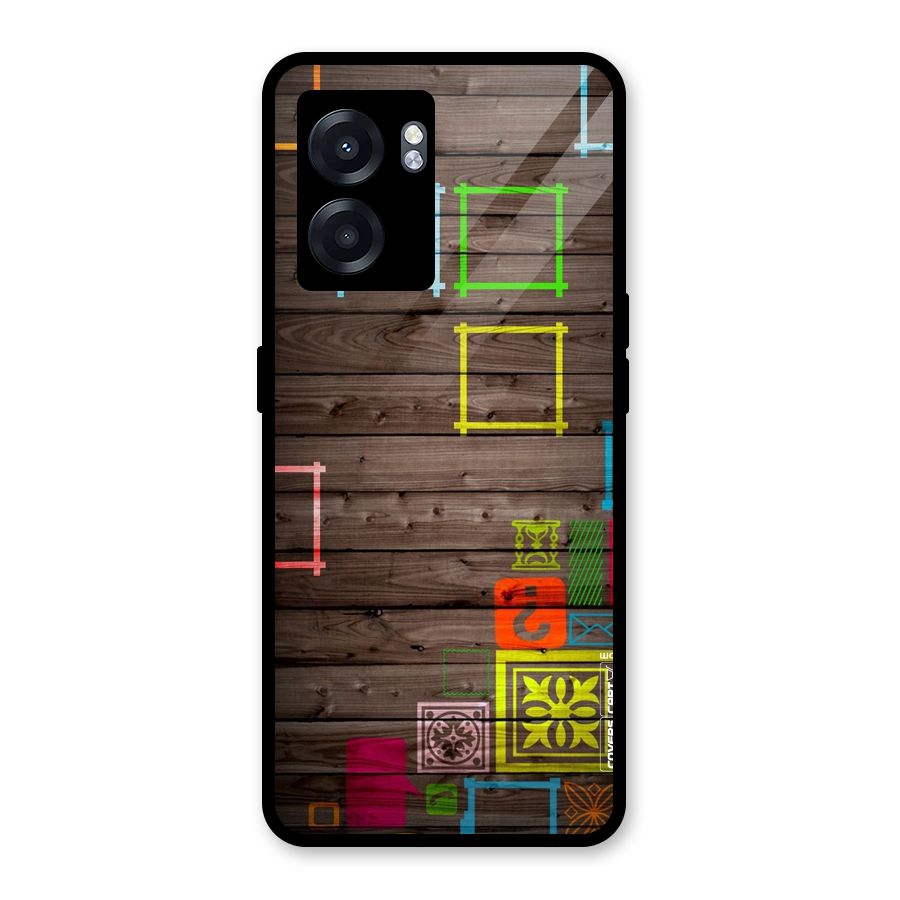 Multicolor Frame Design Glass Back Case for Realme Narzo 50 5G