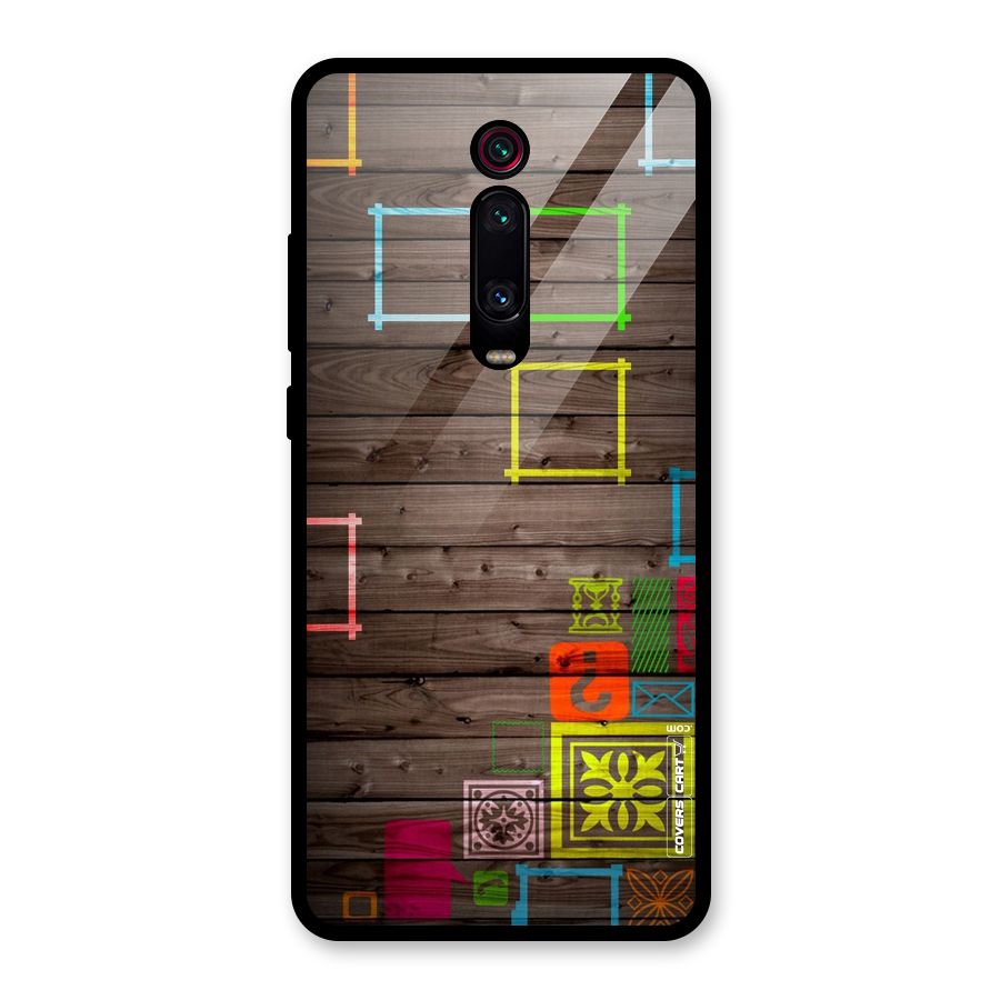 Multicolor Frame Design Glass Back Case for Redmi K20