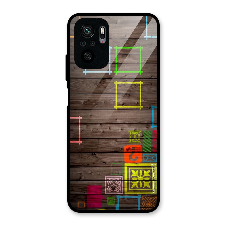 Multicolor Frame Design Glass Back Case for Redmi Note 10S