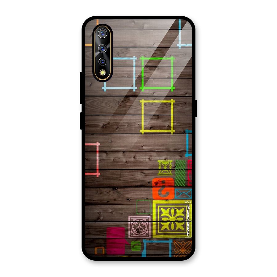 Multicolor Frame Design Glass Back Case for Vivo S1