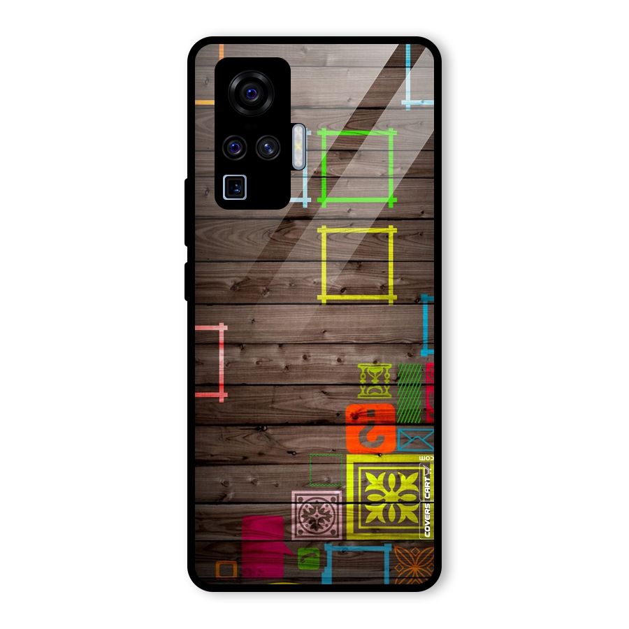 Multicolor Frame Design Glass Back Case for Vivo X50 Pro
