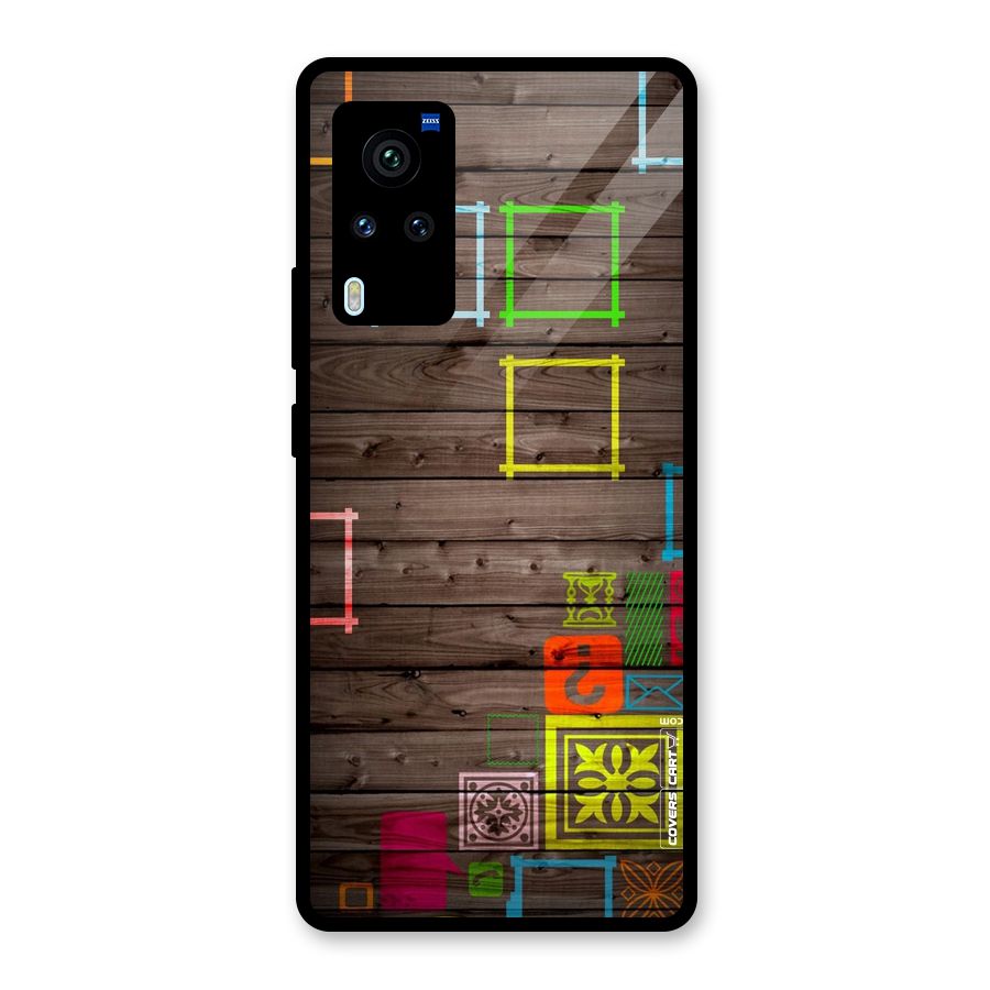 Multicolor Frame Design Glass Back Case for Vivo X60 Pro