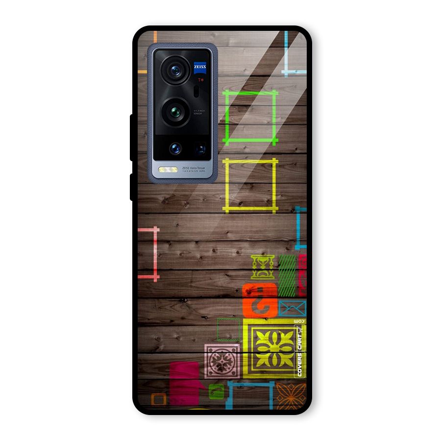 Multicolor Frame Design Glass Back Case for Vivo X60 Pro Plus
