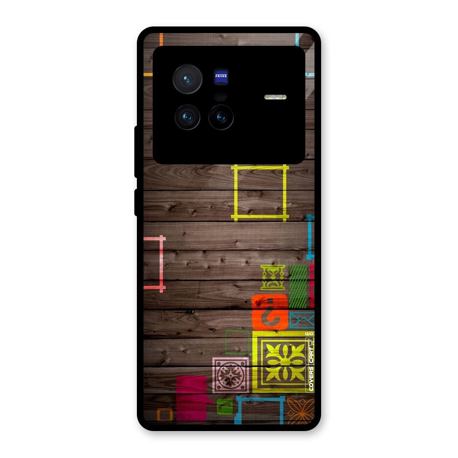 Multicolor Frame Design Glass Back Case for Vivo X80