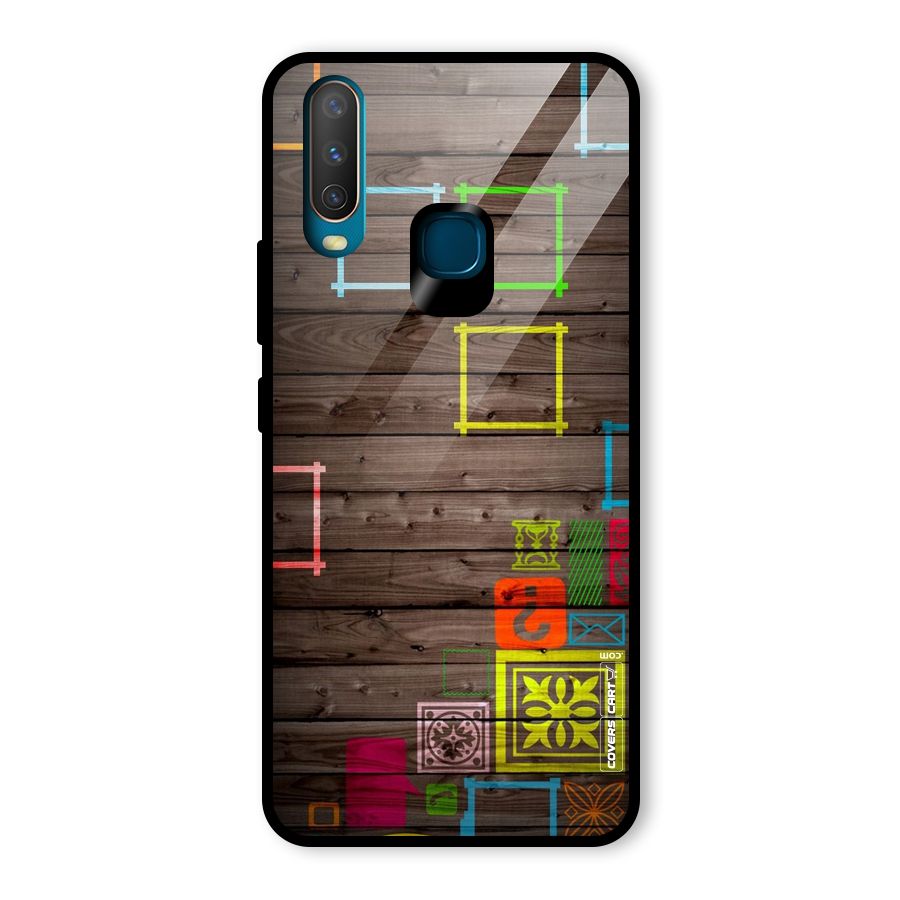 Multicolor Frame Design Glass Back Case for Vivo Y15
